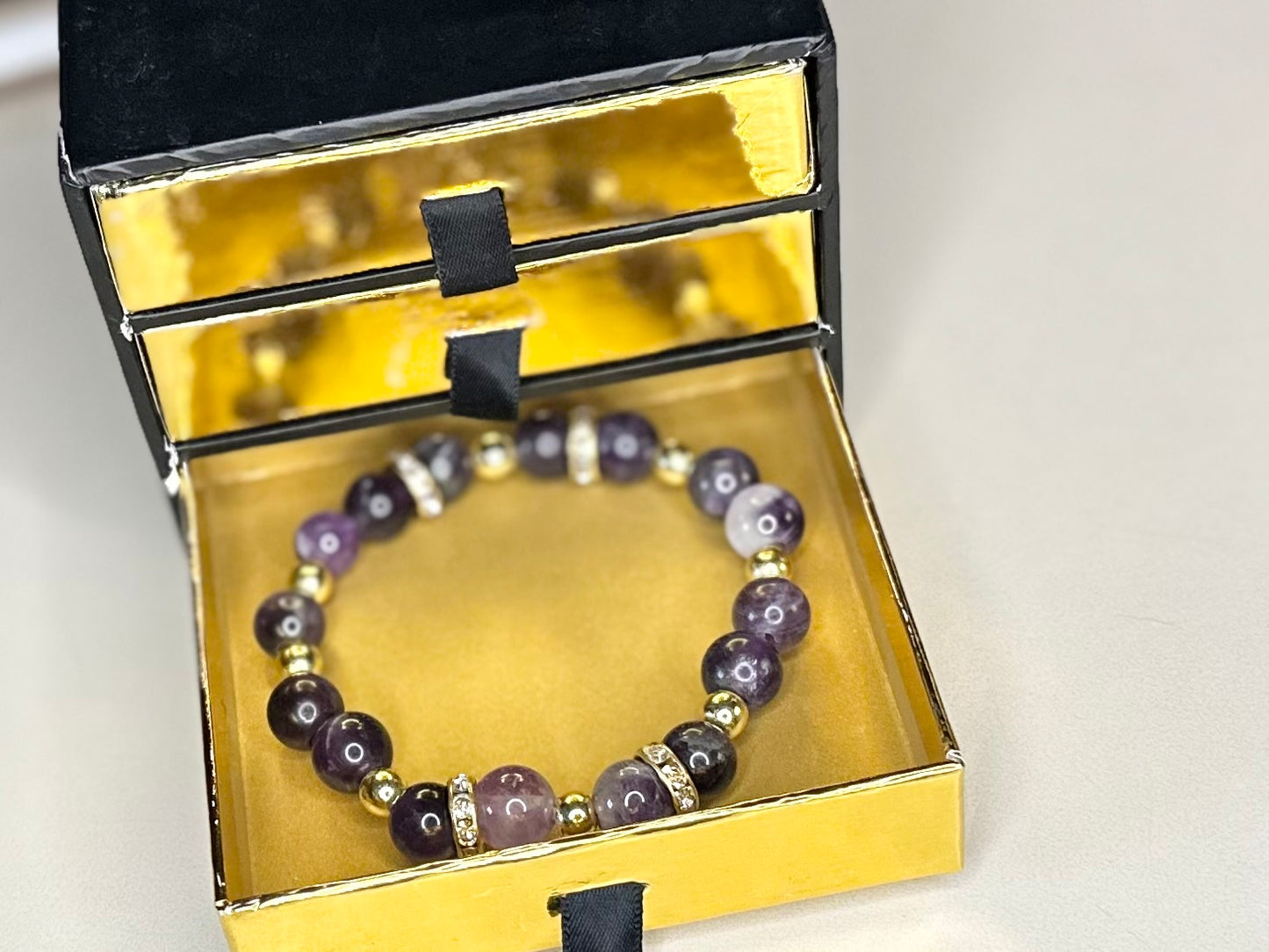 Amethyst & Gold Bracelet